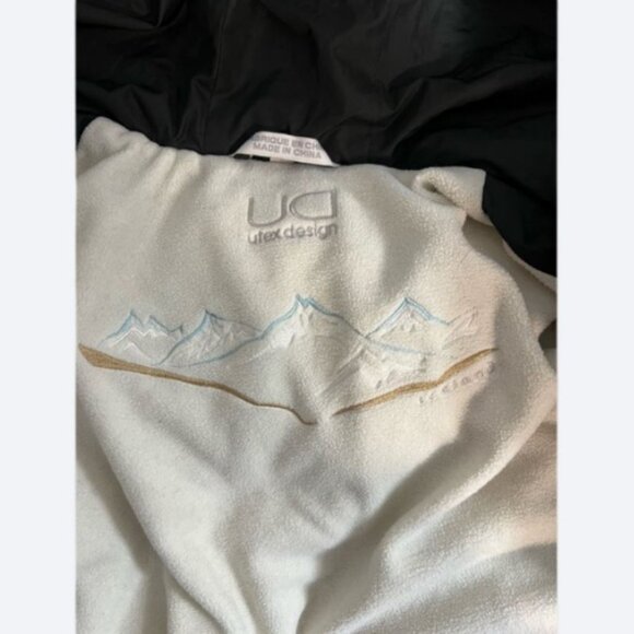 UD Utex Design black puffer feather filler winter coat jacket size S - Picture 9 of 9